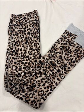 The Upside Leopard-Print High-Rise Leggings - Black Brown Tan
